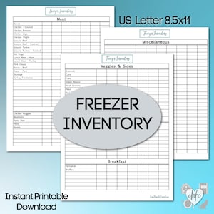 Freezer Inventory Printable: Organize Your Freezer or Your Stockpile!