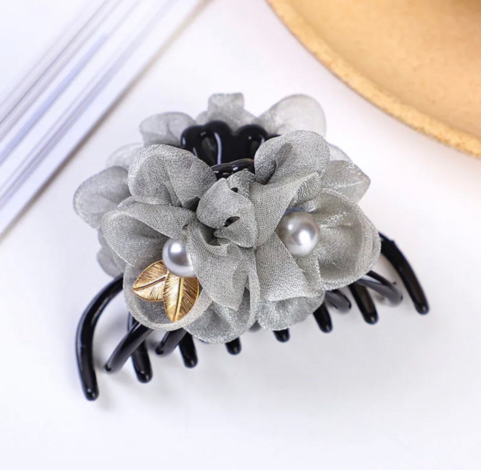 Flower Hair Claw Hair Accessories Handmade Fashion Look Hair Etsy UK