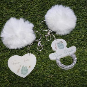 Porte-clés personnalisé - mamie - tata - tonton - annonce grossesse personnalisée - cadeau personnalisé