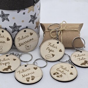 Porte-clés personnalisé - annonce grossesse - cadeau naissance - bébé nouveau né - maternité