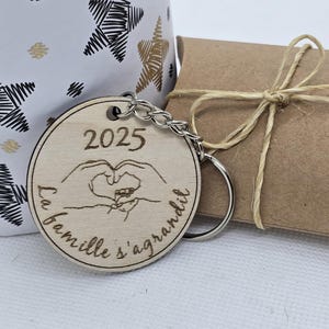 Porte-clés personnalisé - annonce grossesse - cadeau naissance - bébé nouveau né - maternité