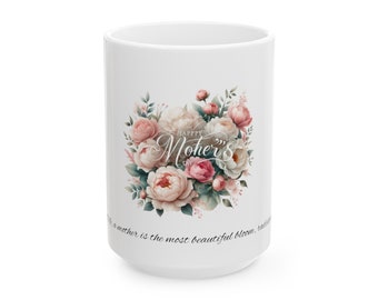 Radiant Bloom Mother's Day Ceramic Mug, (11oz, 15oz)