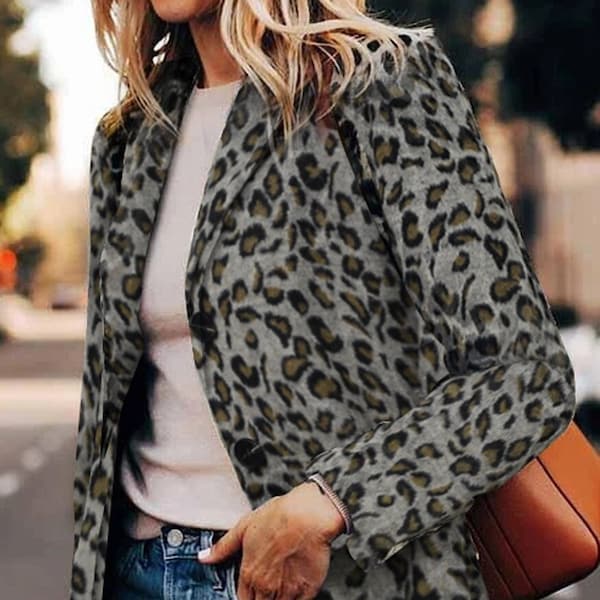 Leopard Print Long Coat for women, Leopard Luxe, Animal print Ladies Coat, Jacket animal print coat, Cheetah and Leopard coat