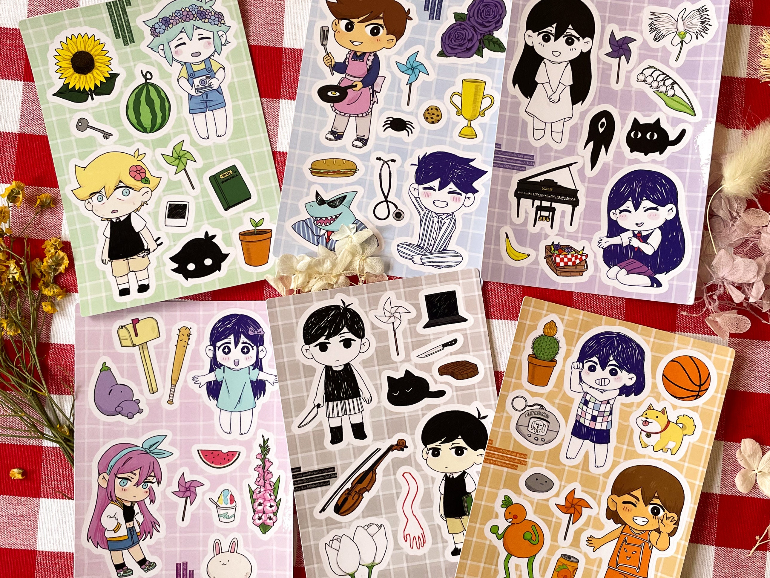 Omori Character Vinyl Sticker Sheets - Etsy