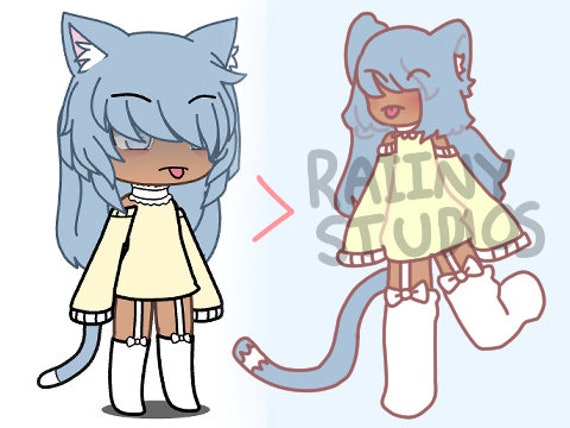 Gacha Club Oc's  Human sketch, Chibi body, Club hairstyles