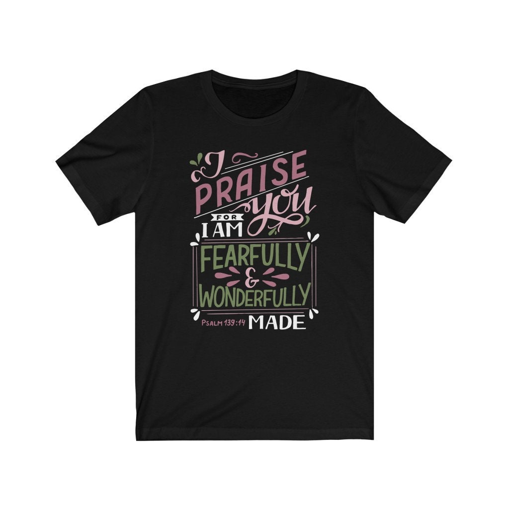 Bible Verse Tshirts Psalm 13914 Shirts with bible verses Etsy