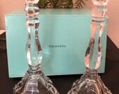 Tiffany Candlesticks with original Blue Box and Catalog