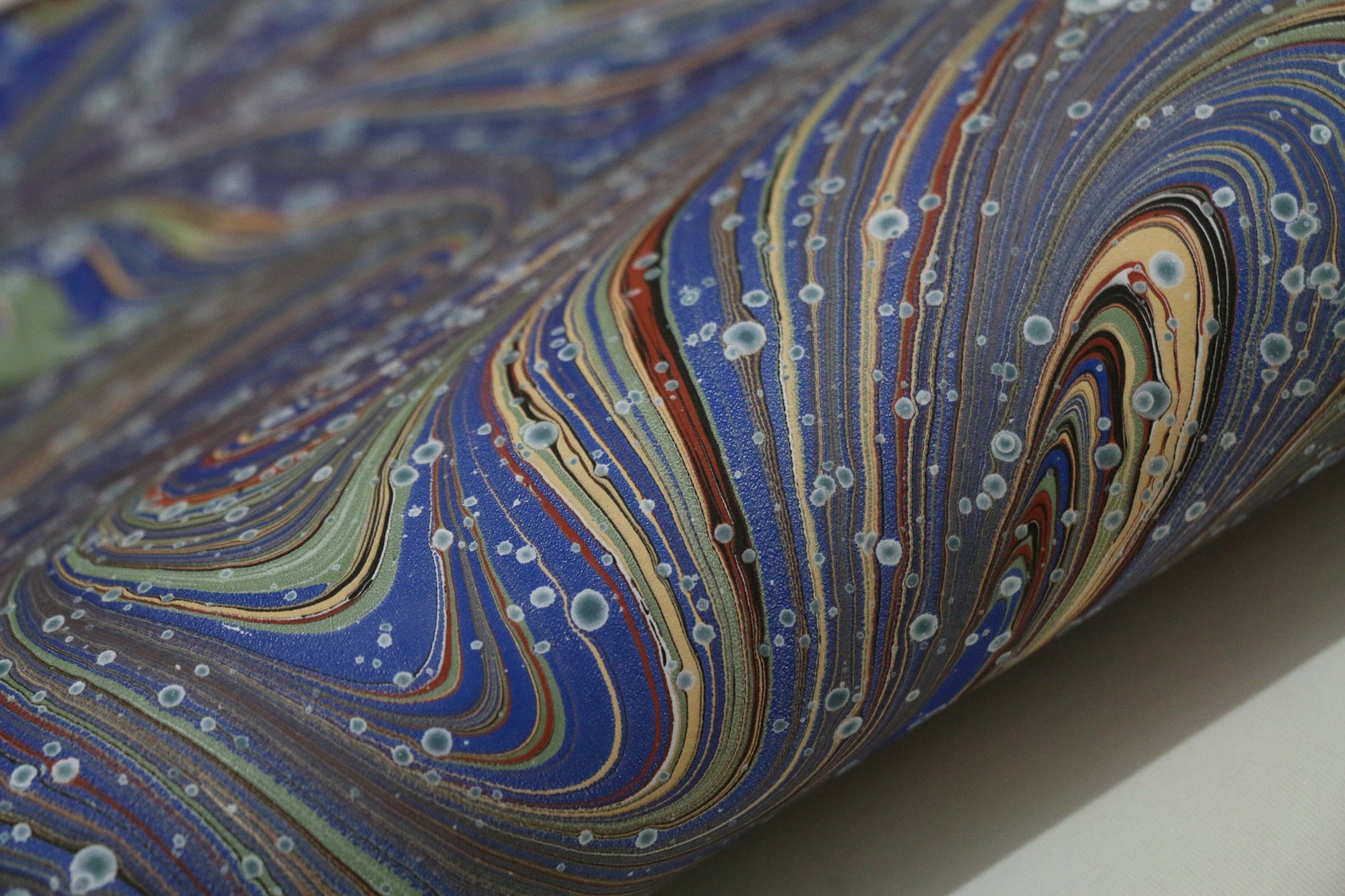 Hand Marbled Paper Marbling Art Ebru Paper 3pcs 35x50cm Wave Etsy