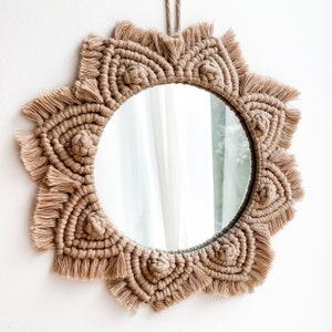 Macrame Mandala Mirror PDF Pattern - Digital Download | DIY Macrame Pattern | Macrame How To Instructions | PDF Tutorial