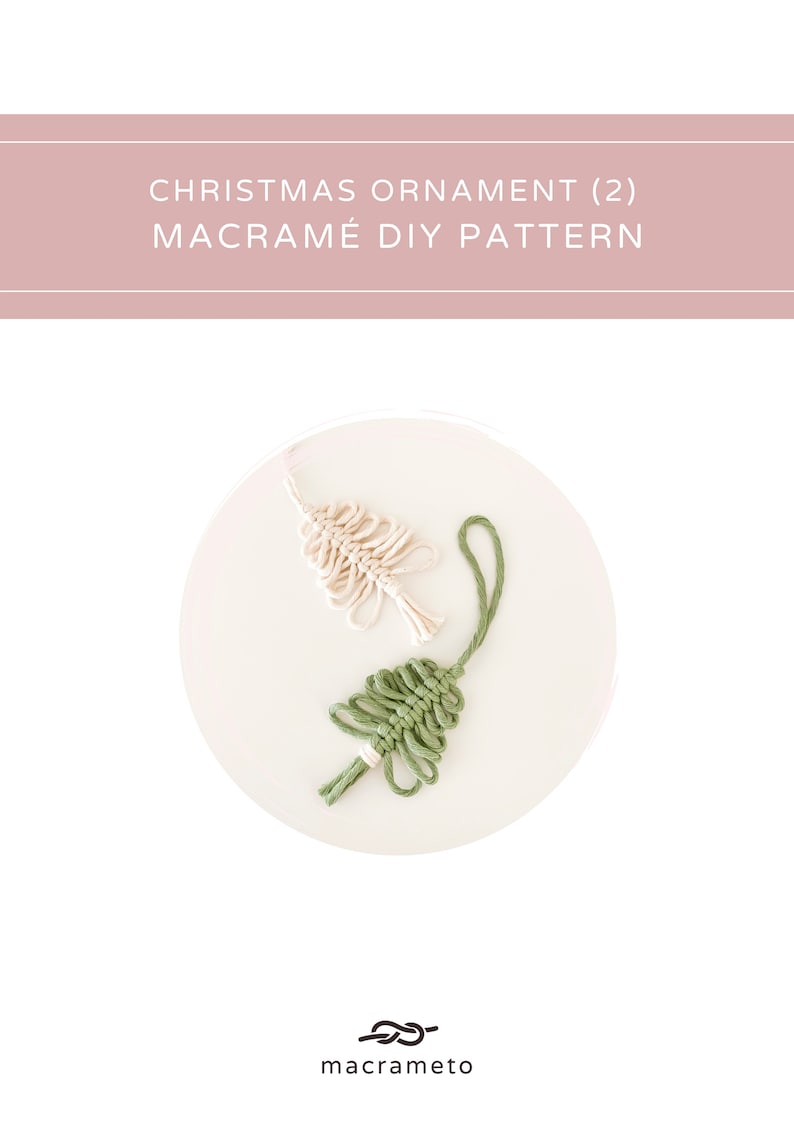 Macrame Christmas Tree Ornaments PDF Patterns Set of 2 Digital Download DIY Macrame Pattern Macrame Beginner PDF Tutorials image 5