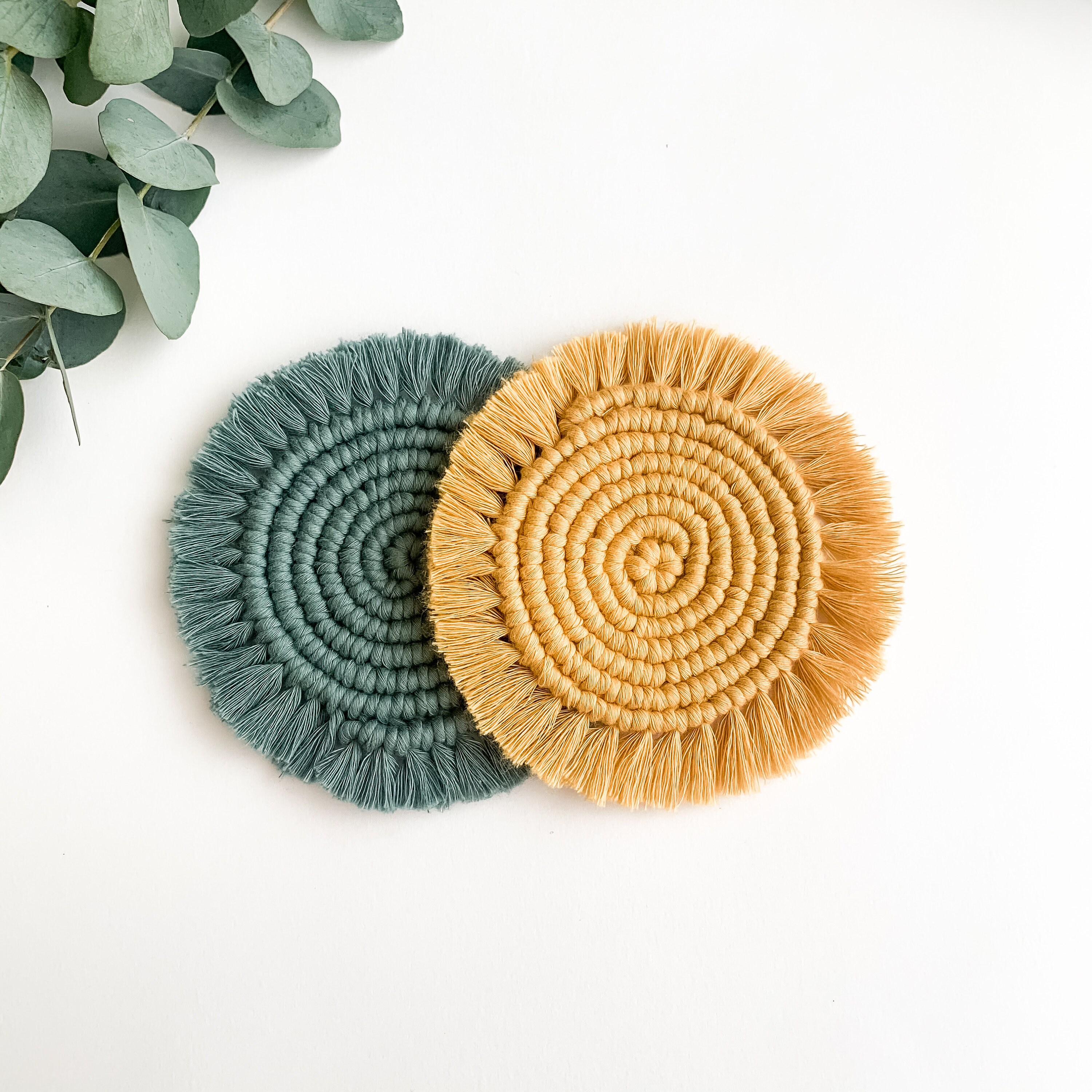 Macrame Coaster PDF Pattern Digital Download DIY Macrame Etsy