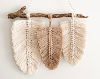 Macrame Feathers PDF Pattern - Digital Download | DIY Macrame Pattern | Macrame How To Instructions | PDF Tutorial | Macrame Leaves