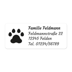 foliado® Adressaufkleber mit Wunschtext & Motiv personalisierbare Klebeetiketten selbstklebend für Briefe, etc. | wasserfest | (48 x 20 mm)
