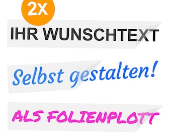 Foliado® 2 x gepersonaliseerde tekststickers letters als folie stickers - ontwerp uw eigen stickers - naamstickers autostickers vinyl