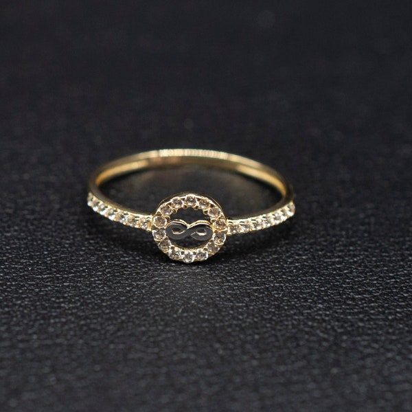 Infinity Ring Rainbow Gold main image 1