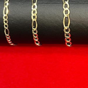 14K Gold Figaro Chain Bracelet,14k Real Gold Figaro Bracelet, 14k Real Gold Bracelet, Real 14k Gold Chain, Men and Women Bracelet