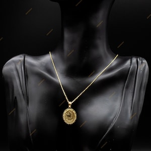10k Real Solid Gold Zodiac  Necklace, with 10k 1.3mm Solid Gold Cable Chain Necklace , Zodiac Pendant, Zodiac Pendant gift