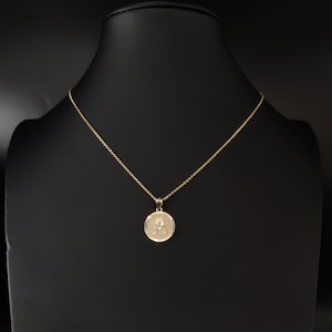 10k Real Solid Gold Initial Necklace, with 10k 1.3mm Solid Gold Cable Chain Necklace , Initials Pendant, Initial Pendant gift