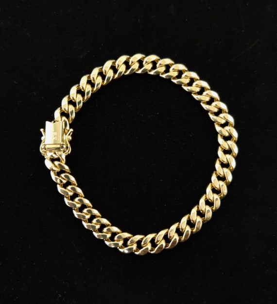 Yellow Gold Plated 14k Gold Bracelet Womens 14k Yellow Gold Miami