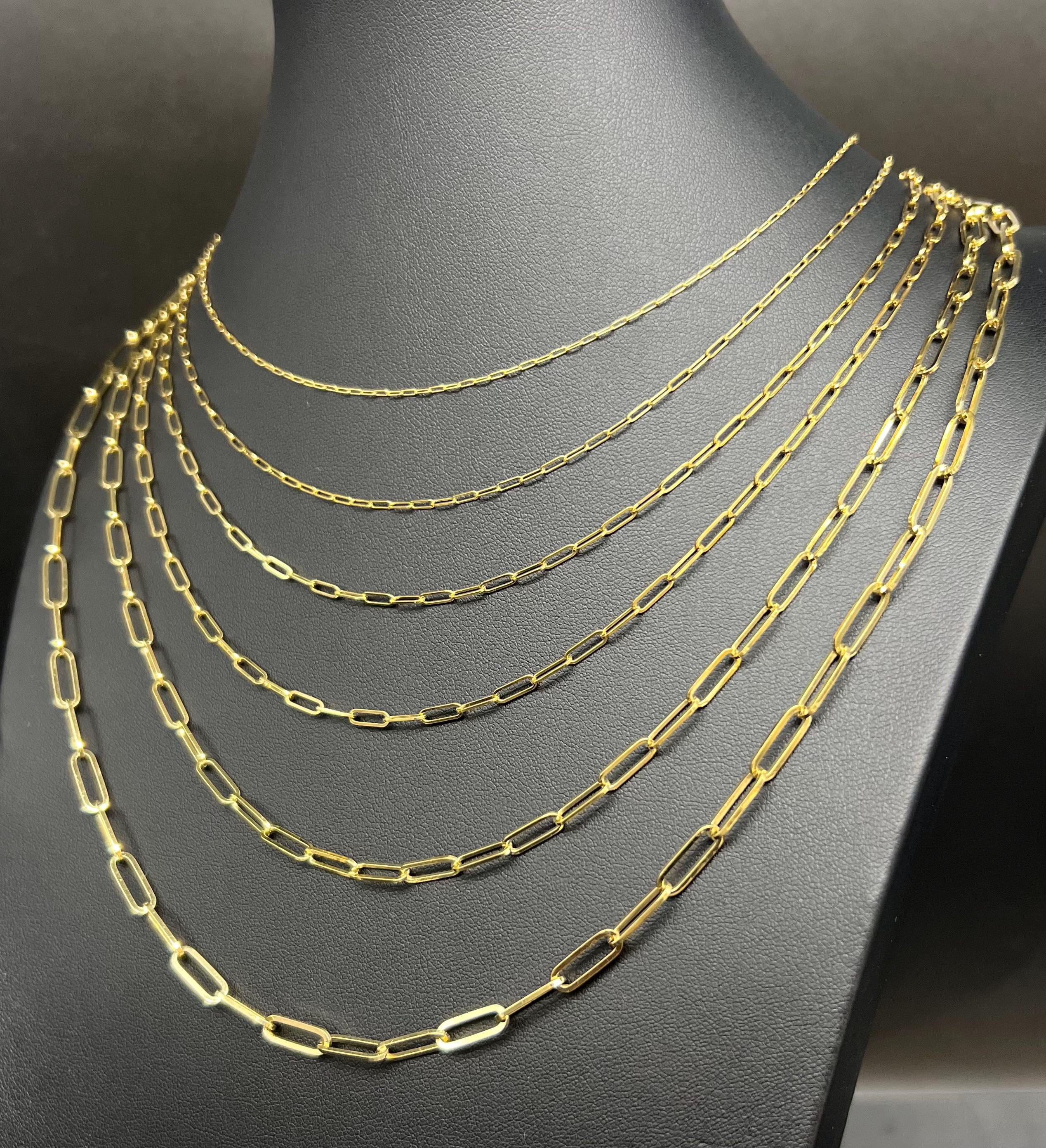 750 ゴールドチェーンネックレス イタリア製60cm 750 italian gold - Etsy 日本