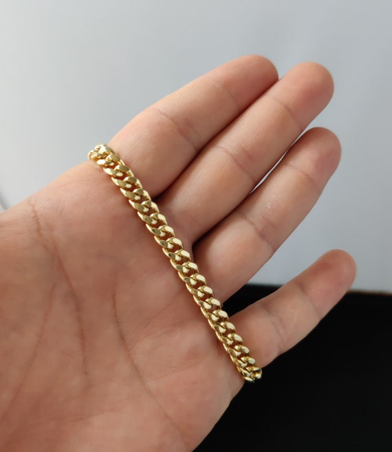 Pulsera Oro Cubana Classic 10k Monaco Chain Hombre O Mujer | Meses Sin - Foto 12