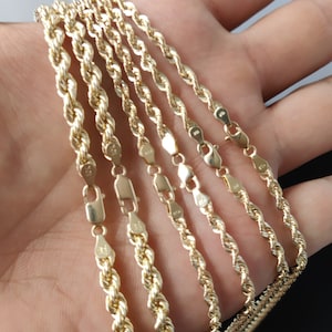 Gold Rope Chain, Gold Rope Necklaces, Rope Chain Jewelry, Buy Gold Rope Chain, Gold Twist Chain, Thick Gold Rope Chain, 14k Gold Rope Chain, Men's Gold Rope Chain, Women's Gold Rope Chain, Affordable Gold Rope Chain
