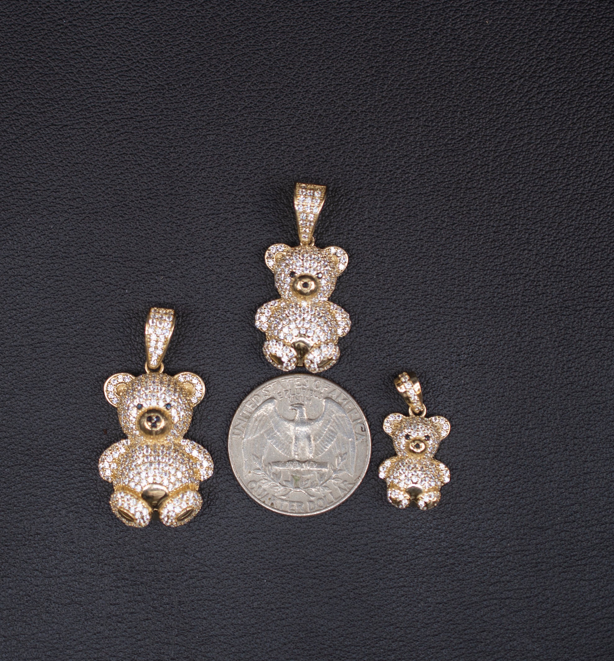 14k Real Gold Pendants Necklace14k Real Gold Teddy Bear 10k Etsy