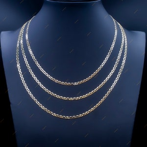 SOLID 14k Real Yellow Gold 3.2mm  Mariner Anchor Link Chain Necklace, Real Solid 14K Yellow Gold, 14k Gold Chain, Solid Mariner Anchor Chain