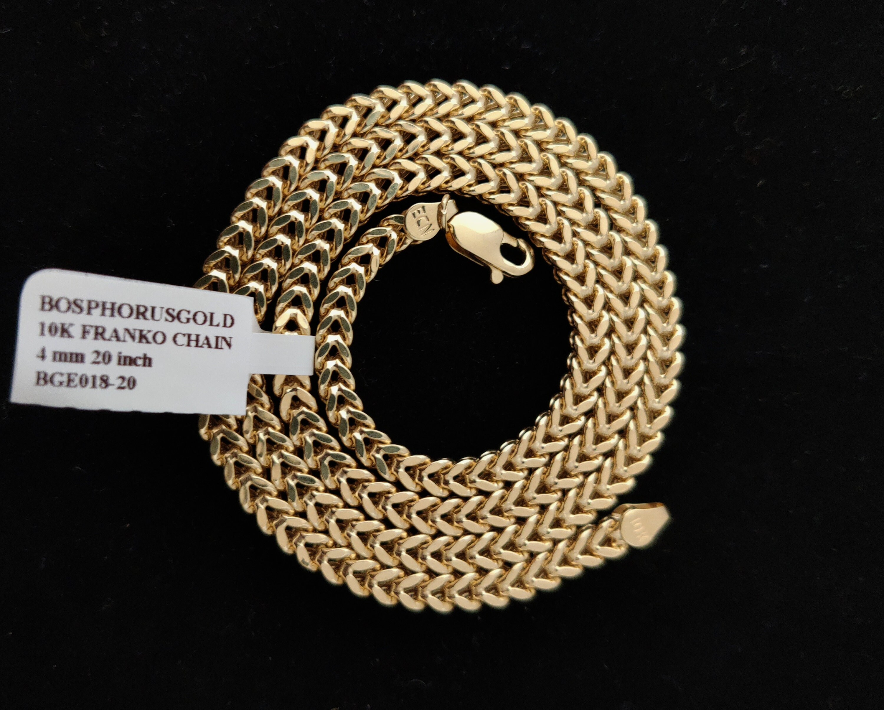 Collana In Oro Giallo 10K Tipo Franco - Catena Per Uomo E Donna - Foto 4