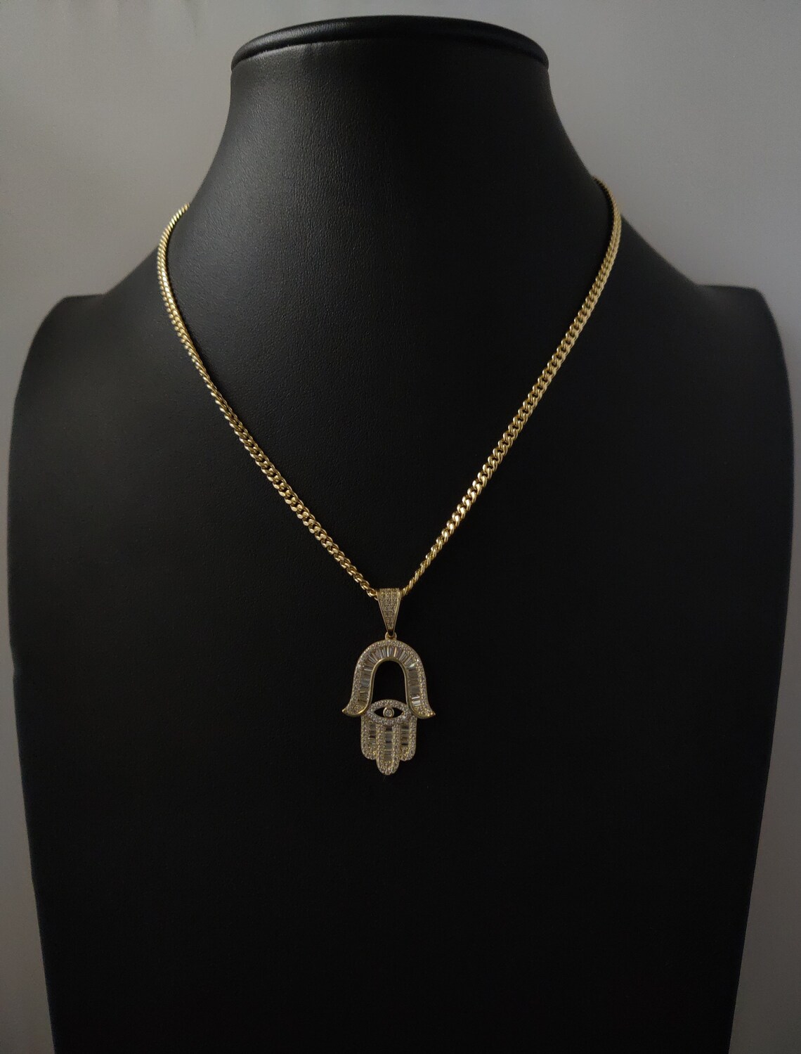 14k Real Gold Pendants Necklace With 3mm Miami Cuban Chain Etsy