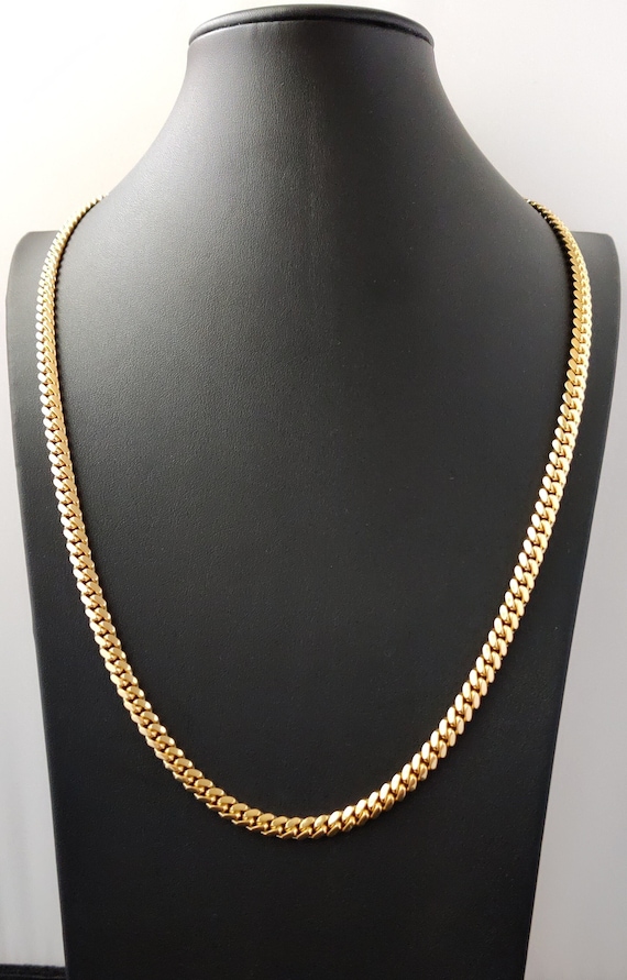 SOLID 10k Real Gold Miami Cuban Link Chain Necklace 6.2mm 26 Inches Real 10K Yellow Gold,Man Gold Chain,Ladies Gold Chain, 10k Gold Chain