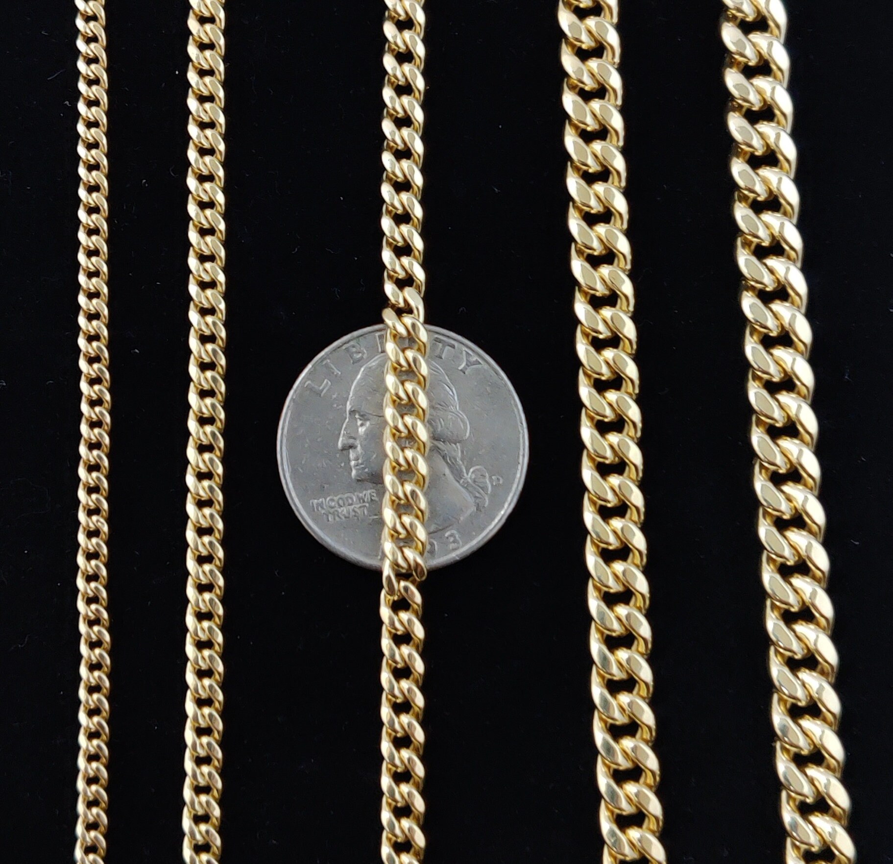 10k Real Gold Miami Cuban Link Chain Necklace and Bracelet Etsy Australia