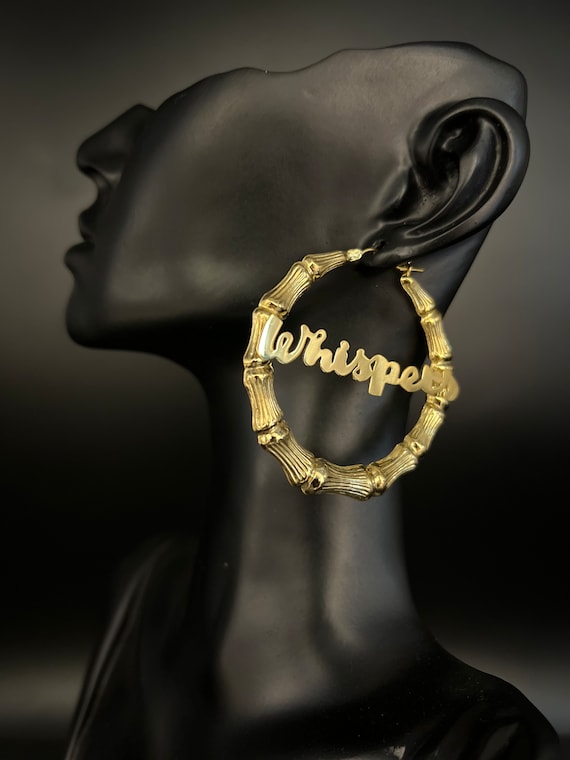 14k Gold Bamboo Hoop Earrings, Small 1/2 inch or 13mm Diameter - Gem of the Day