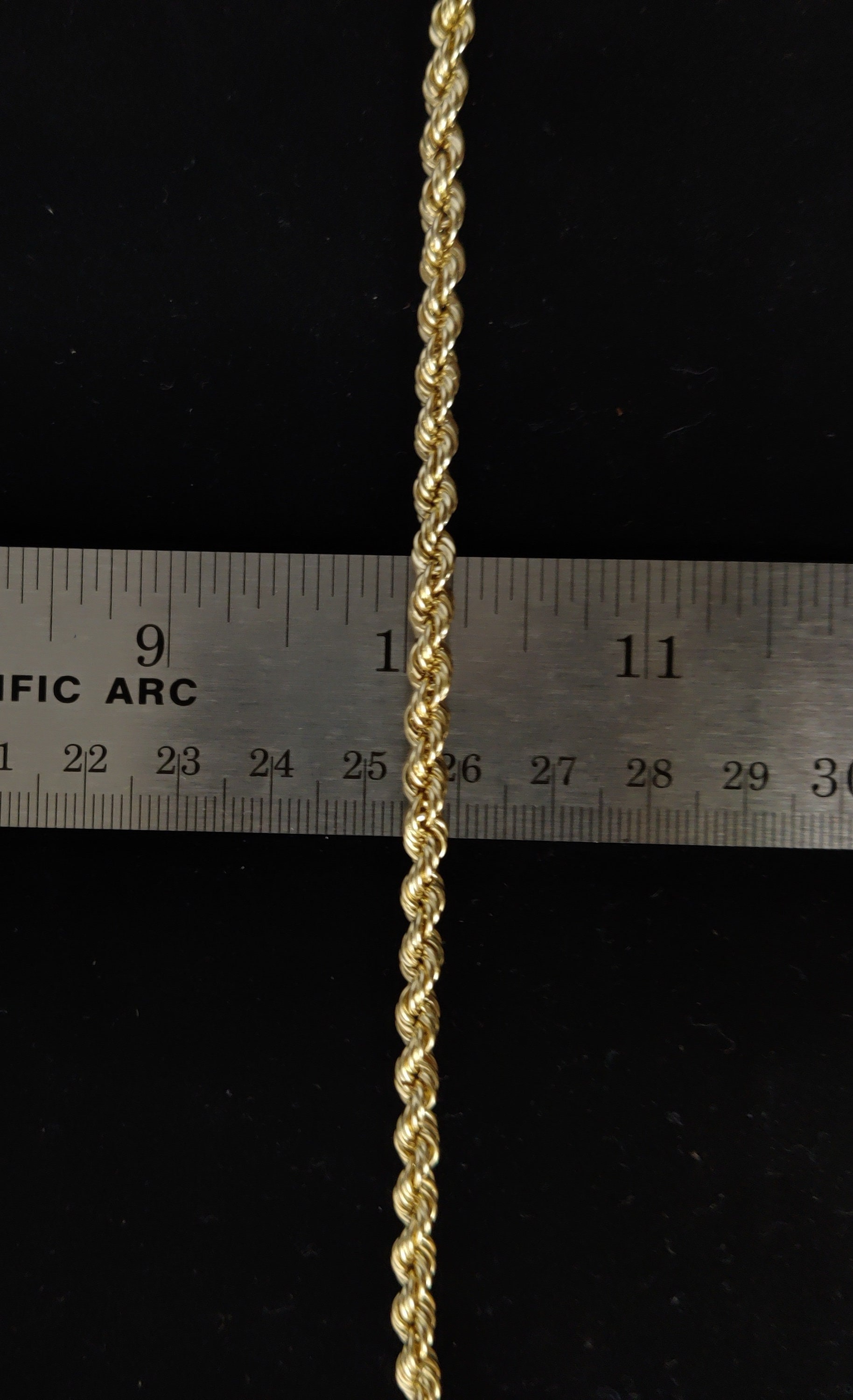 10K Gold Rope Chain Gold Rope Chain Necklace 2mm 2.2mm 2.6mm