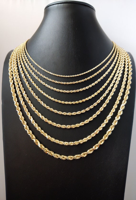 14K Gold Rope Chain Gold Rope Chain Necklace 2mm-5mm 16-26 Inches, Heavy  Fully Solid 14K Gold Rope Chain, 14K Gold Chain, Men Women -  Canada