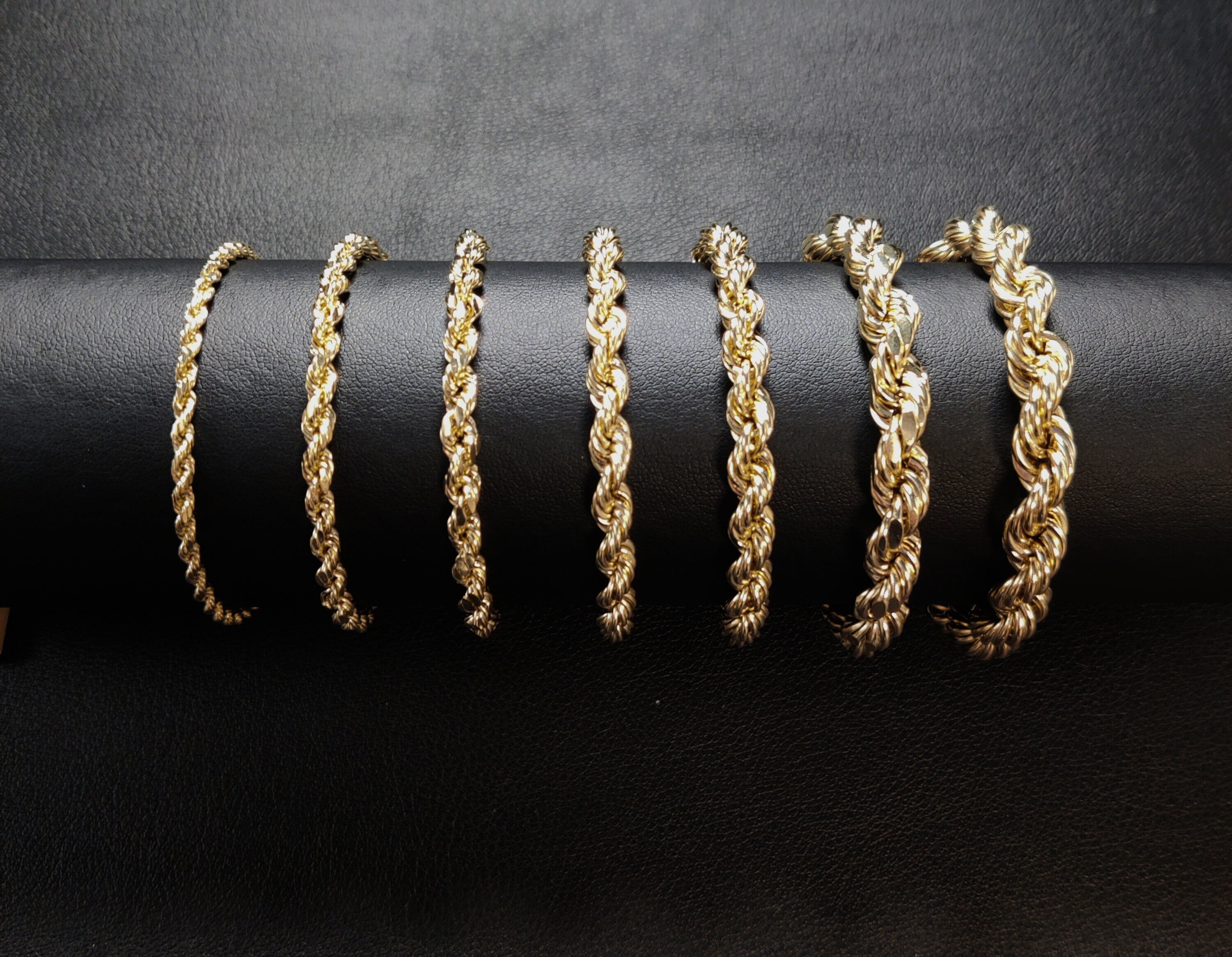 14K Gold Rope Chain Gold Rope Chain  Bracelet 3mm, 4mm, 6mm, 8mm 14K Gold Rope Chain, 14K Gold Chain,  Men, Women