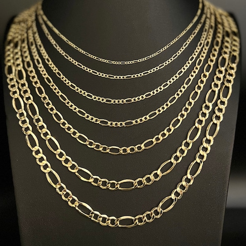 14k Real Gold Miami Cuban Link Chain Necklace 3mm 6.8mm Etsy