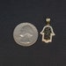 14K Solid Gold Hamsa-Fatima Hand Earrings, 14K