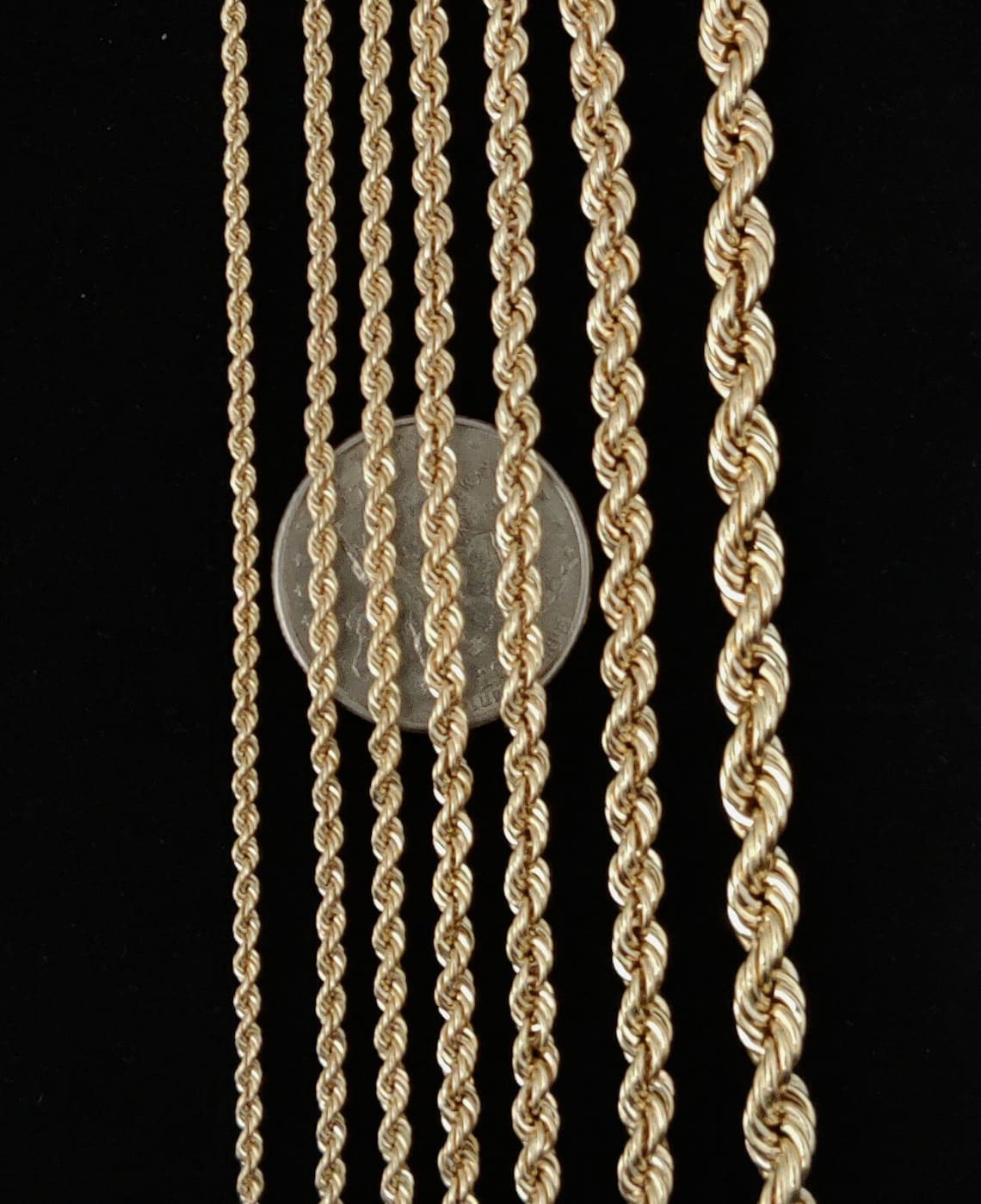 14K Gold Rope Chain Gold Rope Chain Necklace 2mm 2.3mm 2.5mm Etsy