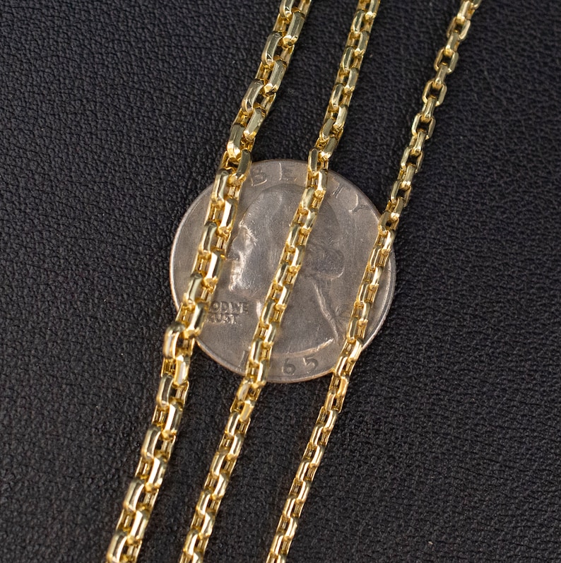 10K Gold Box Chain Bracelet 10K Gold Braceletwomen and Men Etsy