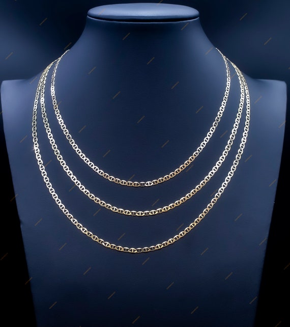 10k Yellow Gold Mariner Link Chain Necklace, 5.5mm, 30
