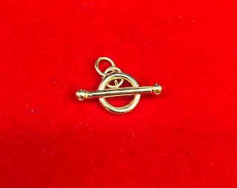 14K Real Solid Gold Toggle Clasp, 14k Solid Gold Toggle, 14k Real Gold Toggle Clasp