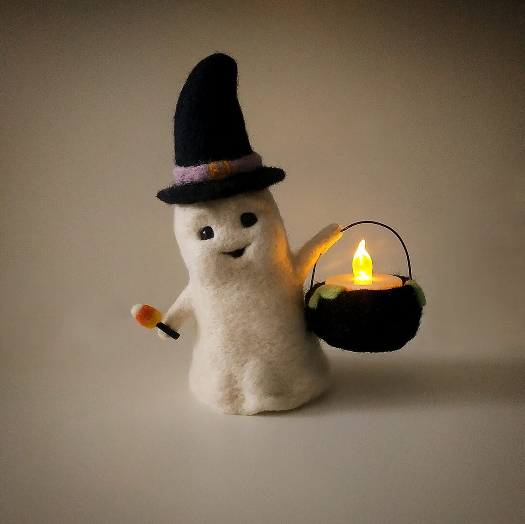 Needle Felted Ghost/ Needle Felting Ghost/ Needle Felting Etsy