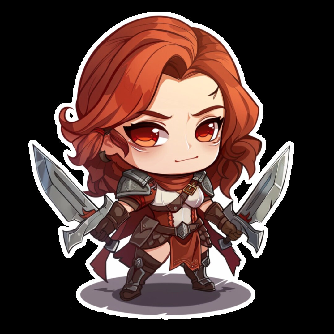 Dnd Rouge Chibi Rogue Stickers / Images, Chibi Style - Etsy