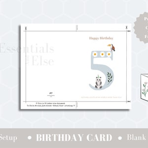 Happy 5th Birthday Card | Printable Panda Birthday Card | Printable ...