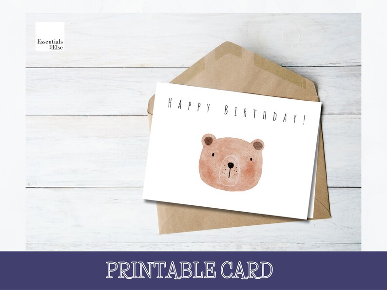 Printable Kids Birthday Card, Colorful Birthday Card, Happy Birthday ...