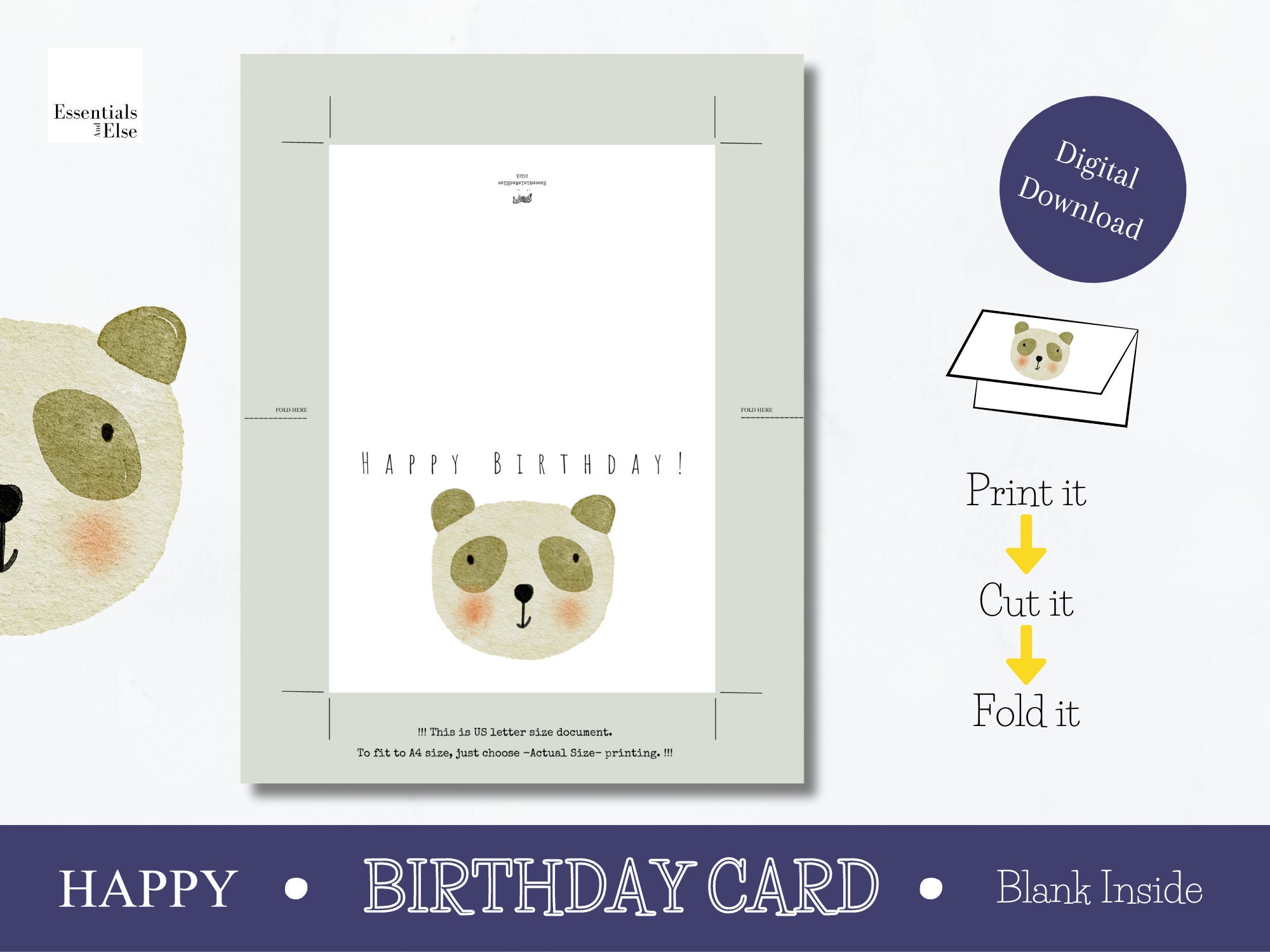 Printable Kids Birthday Card Colorful Birthday Card Happy Birthday ...