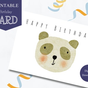 Printable Kids Birthday Card Colorful Birthday Card Happy Birthday ...