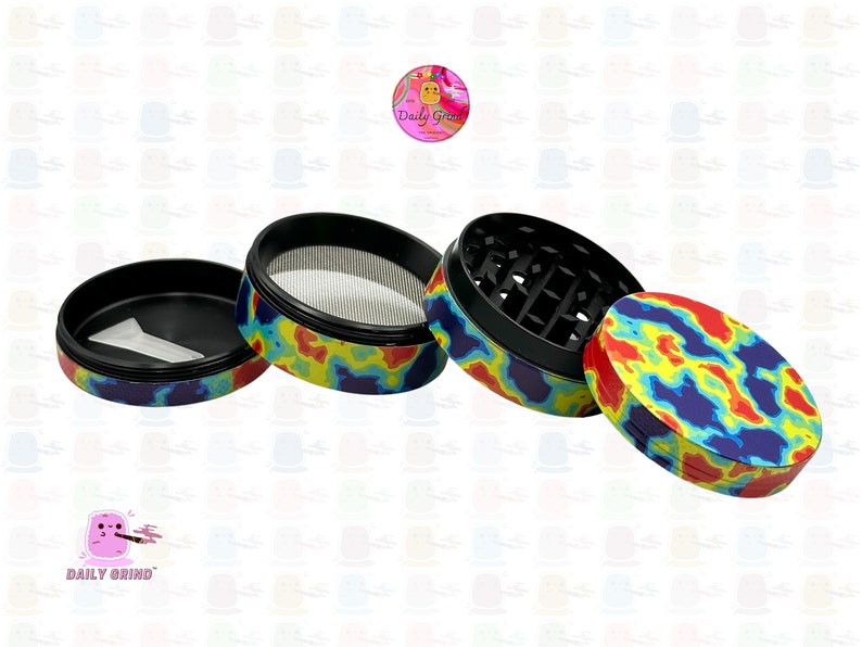 Thermal Imaging Colourful Military 50mm 4-Piece Premium Custom Metal Kitchen Herb Grinder Cute Gift Idea image 3