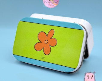 Flower Power Kleine Metall Dose: 60er 70er Jahre Stil Geschenk